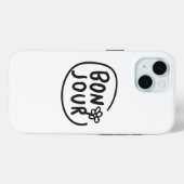 Hallo Eenvoudig Modern Bloemig Frans Groet Case-Mate iPhone Case (Achterkant (horizontaal))