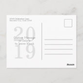 Hallo Eenvoudig Modern - Happy New Year Heart Foto Briefkaart (Achterkant)