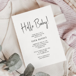 Hallo Eenvoudig modern neutraal? Baby! Baby Shower Kaart