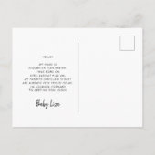 Hallo Eenvoudig schattig lettertype Briefkaart (Achterkant)