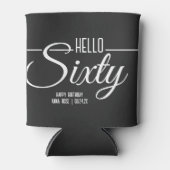 Hallo Eenvoudig zwart en wit Blikjeskoeler (Voorkant)