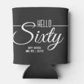 Hallo Eenvoudig zwart en wit Blikjeskoeler (Achterkant)