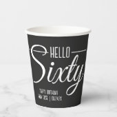 Hallo Eenvoudig zwart en wit Papieren Bekers (Voorkant)