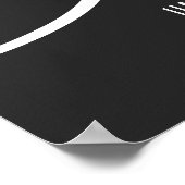 Hallo Eenvoudig zwart en wit Poster (Hoek)