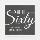 Hallo Eenvoudig zwart en wit Servet (Voorkant)