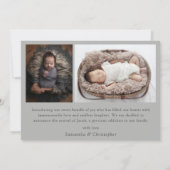 Hallo Eenvoudige Baby Foto aankondiging (Achterkant)