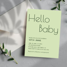 Hallo Eenvoudige Baby Sage Groen Genderneutraal