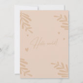 hallo Eenvoudige geboorteaankondiging Aankondiging (Achterkant)