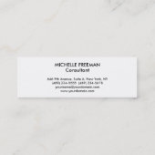 hallo eenvoudige, schone, witte, groene profession mini visitekaartje (Achterkant)