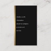 hallo Eenvoudige tekst Faux Metallic Gold Trim Visitekaartje (Achterkant)