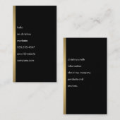 hallo Eenvoudige tekst Faux Metallic Gold Trim Visitekaartje (Voorkant / Achterkant)