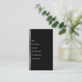 Hallo Eenvoudige tekst Faux Metallic Trim Visitekaartje (Staand voorkant)