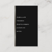 Hallo Eenvoudige tekst Faux Metallic Trim Visitekaartje (Achterkant)