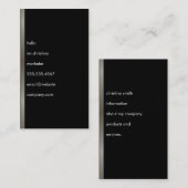 Hallo Eenvoudige tekst Faux Metallic Trim Visitekaartje (Voorkant / Achterkant)