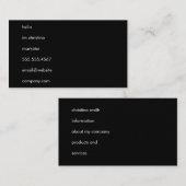 hallo eenvoudige tekst visitekaartje (Voorkant / Achterkant)