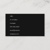 hallo eenvoudige tekst visitekaartje (Voorkant)