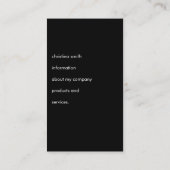 hallo eenvoudige tekst visitekaartje (Achterkant)