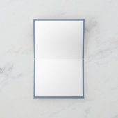 hallo Eenvoudige Typografie minimalistisch blauw e Kaart (Binnen)