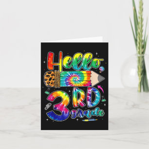 Hallo Eerste dag derde leerjaar terug naar de leer Kaart