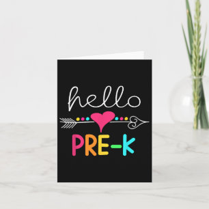 Hallo Eerste dag Pre K Byck naar schoolleraar Kaart