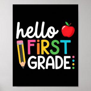 hallo eerste dag van de vijfde klas poster