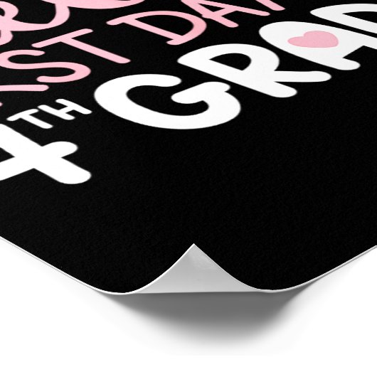 Hallo Eerste dag van het 4e Grade Team Vierde Grad Poster (Hoek)