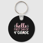 Hallo Eerste dag van het 4e Grade Team Vierde Grad Sleutelhanger (Achterkant)