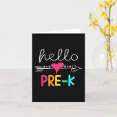 Hallo Eerste dag van Pre-K Kaart (Gele Bloem)