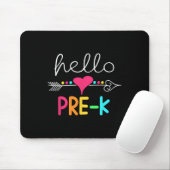Hallo Eerste dag van Pre-K Muismat (Met muis)