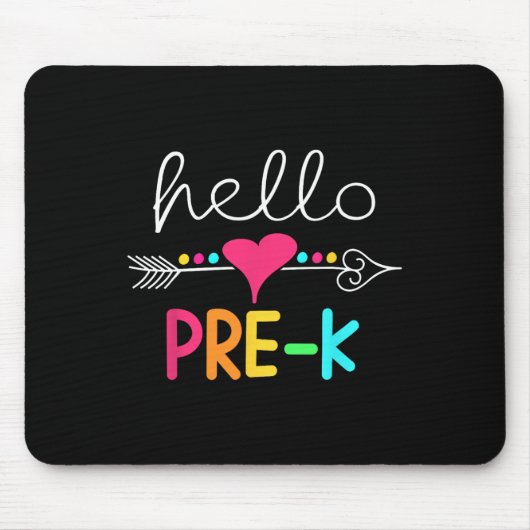 Hallo Eerste dag van Pre-K Muismat (Voorkant)