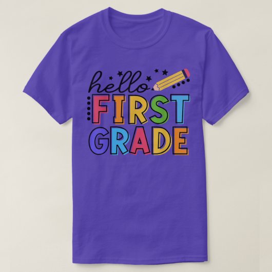 hallo eerste graad1ste graad terug naar school1158 t-shirt (Design voorkant)