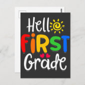 hallo eerste graad 1e graad Terug naar het Kind va Briefkaart (Voorkant / Achterkant)