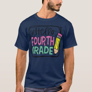 hallo eerste graad 4-daags potlood; gelukkige eers t-shirt