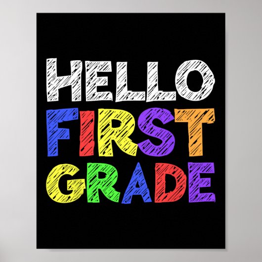 hallo eerste graad eerste graad terug naar school poster (Voorkant)