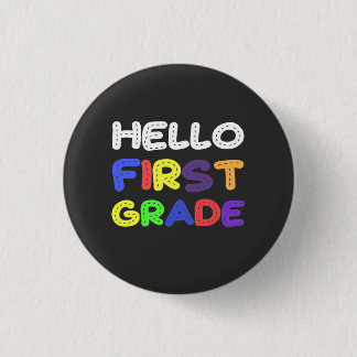 hallo eerste graad eerste graad terug naar schoolc ronde button 3,2 cm