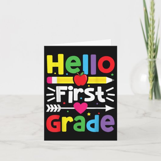 hallo eerste graad eerste graad terug naar schooll kaart (Voorkant)