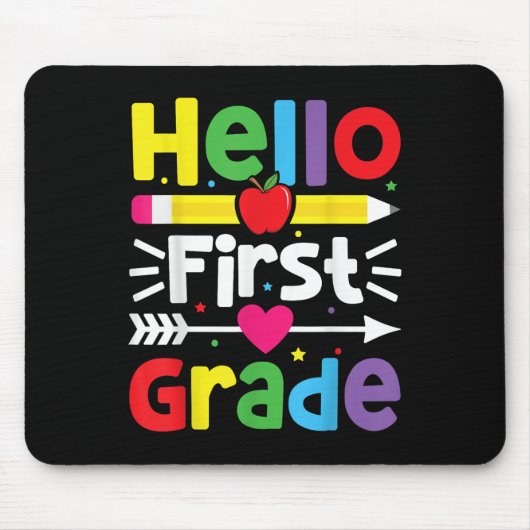 hallo eerste graad eerste graad terug naar schooll muismat (Voorkant)