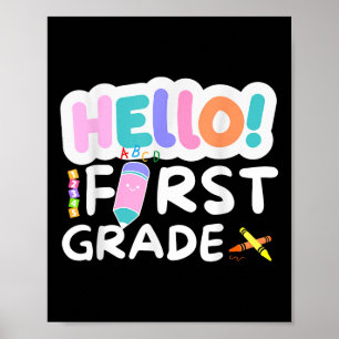 hallo eerste graad eerste graad terug naar schooll poster