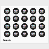hallo eerste graad eerste graad terug naar schooll ronde sticker (Vel)