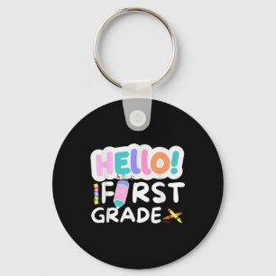 hallo eerste graad eerste graad terug naar schooll sleutelhanger