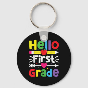 hallo eerste graad eerste graad terug naar schooll sleutelhanger