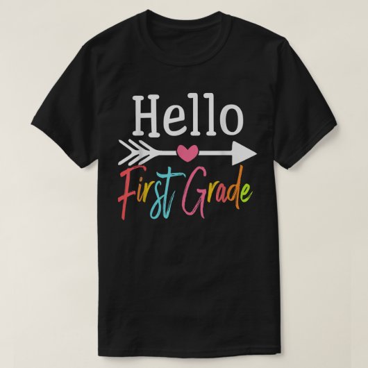 hallo eerste graad eerste graad terug naar schooll t-shirt (Design voorkant)