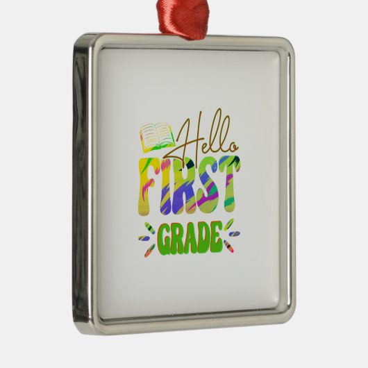 hallo eerste graad leraar metalen ornament (Rechts)