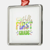 hallo eerste graad leraar metalen ornament (Links)