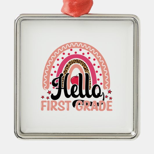 hallo eerste graad metalen ornament (Voorkant)