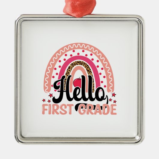 hallo eerste graad metalen ornament (Voorkant)