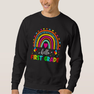 hallo eerste graad regenboog terug naar school ler trui