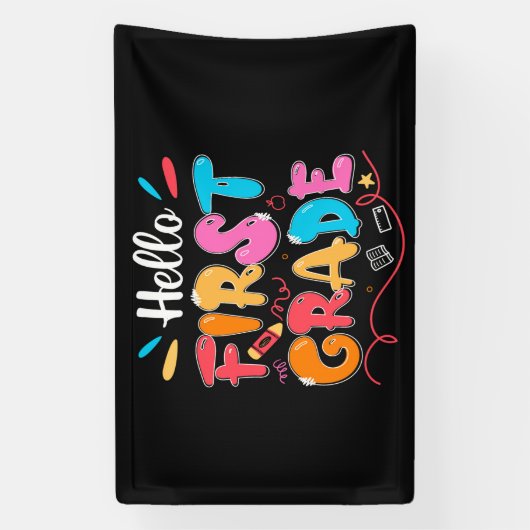 hallo eerste graad spandoek (Verticaal)