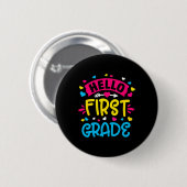 hallo Eerste graad Team 1ste graad terug naar Scho Ronde Button 5,7 Cm (Voorkant /achterkant)