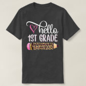 hallo Eerste graad Team 1ste graad terug naar Scho T-shirt (Design voorkant)